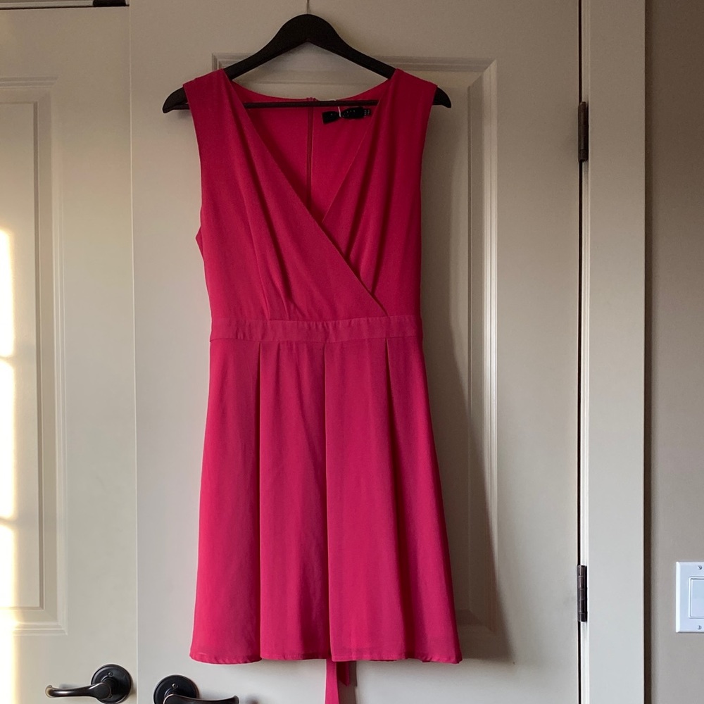 Angel Eye London Bold Pink Sleeveless Mini Dress           New W/O tags